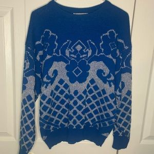 Vintage Blue & Silver Le Rouge Sweater